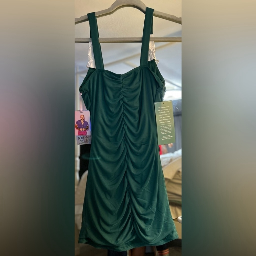 NEW Johnny Wujek Green Bodycon Mini Formal Juniors Dress XS $79 - Picture 2 of 3